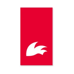 Rooster 'Drop' Sail Sticker (FOR MYLAR) - 300mm X 600mm - RED/WHITE