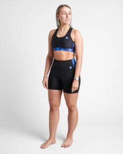 Azure Sports Bra And Shorts Set