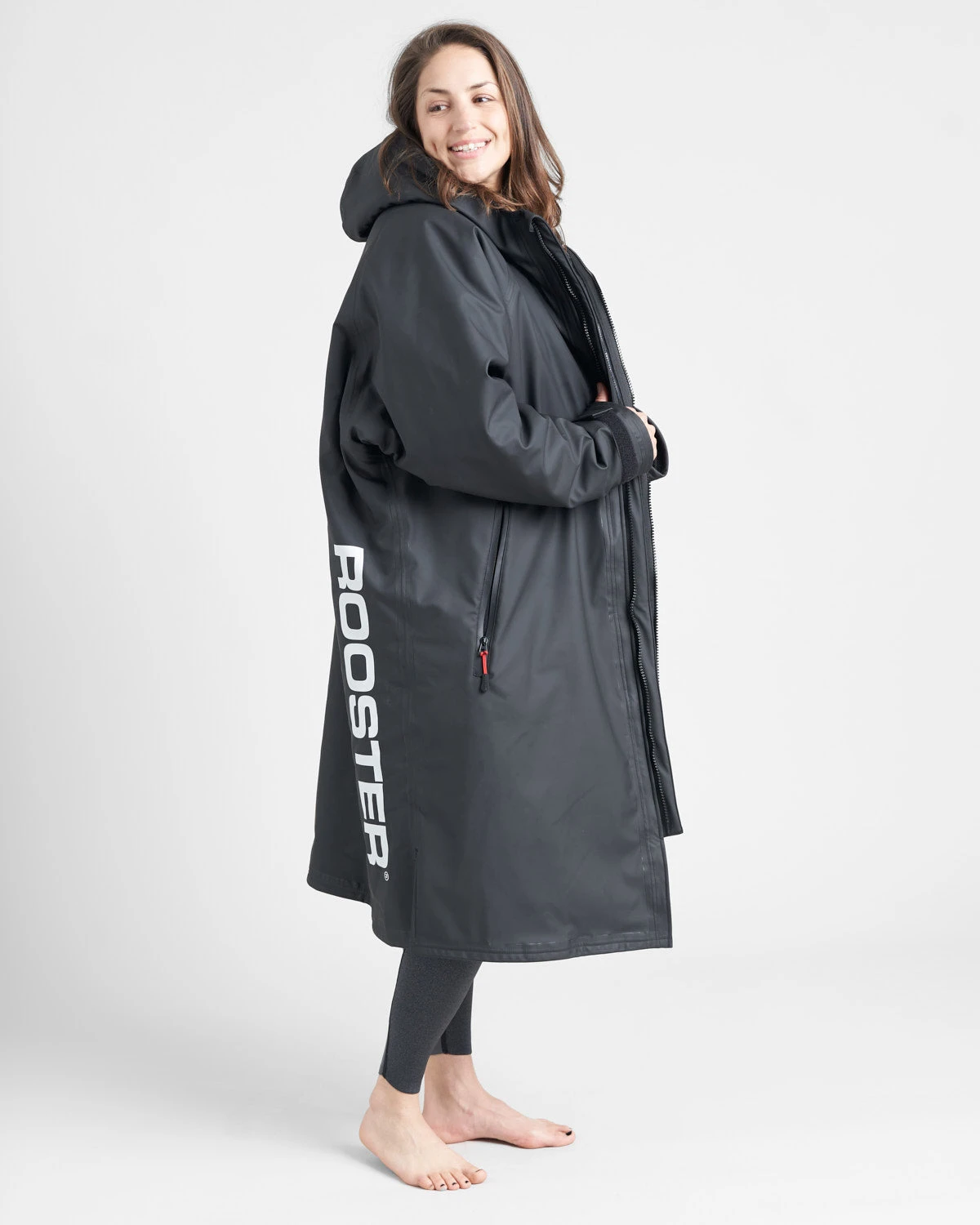 Outlet - Aquafleece Robe- BLACK/RED